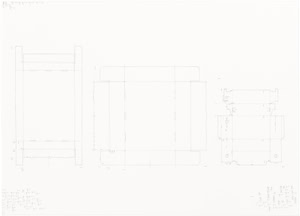 Untitled (2 Archivschachteln), 2009, pencil on paper, 102 x 73 cm