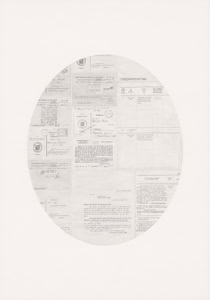 Untitled (Court mail), 2023, pencil on paper, 100 x 70 cm