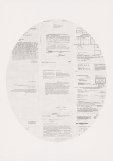 Untitled (Tax Agency Mail_2), 2022, pencil on paper, 100 x 70 cm