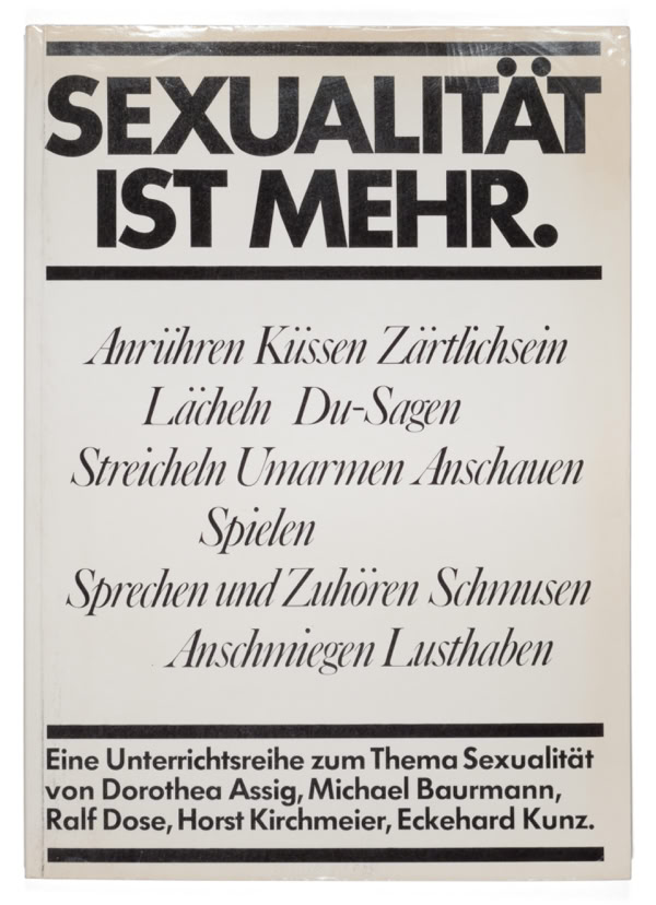 Book of Herbert Stattler’s reserve shelf, a collection of sex education books and related literature since 1904.